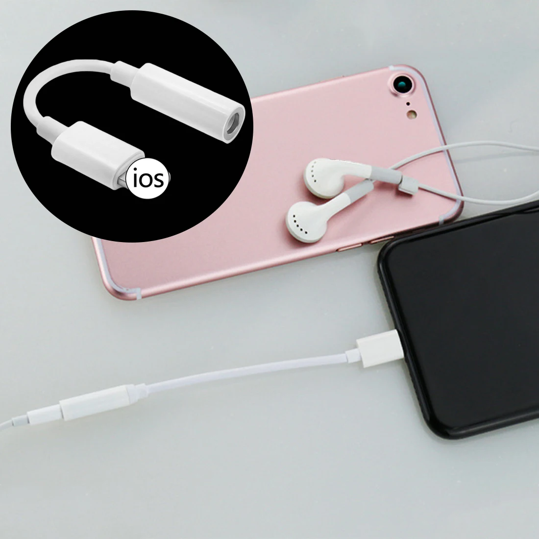 Beste Ondersteuning nieuwste IOS12 3.5mm Headphone Jack Adapter Voor Lightning Audio Converter Spelen Muziek voor iPhone 7 8 8X iPhone XS Max