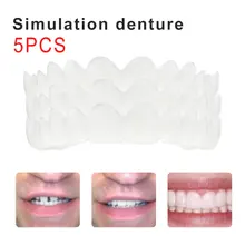 5 шт. белый комфорт Fit Flex Белый Поддельные зубы шпон Топ Протез для мужчин и женщин косметические виниры оральные принадлежности приспособления