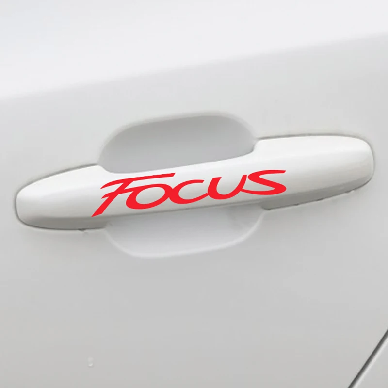 

4PCS Sport Car Door Handle Stickers For Ford Focus 2 3 1 MK2 MK3 MK1 Reflective Waterproof Car Stickers And Decals Accessories