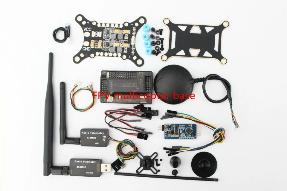 

APM2.6 ArduPilot UAV Flight Controller APM 2.6 6M GPS w/ Compass 5-in-1 Multifunction Damping Plate + 915Mhz 3DR Radio Telemetry