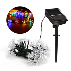 2022NEW 7M/5M Solar String Christmas Lights Outdoor 23ft 50/20LED 8Mode Waterproof Flower Garden Blossom Lighting Party Home