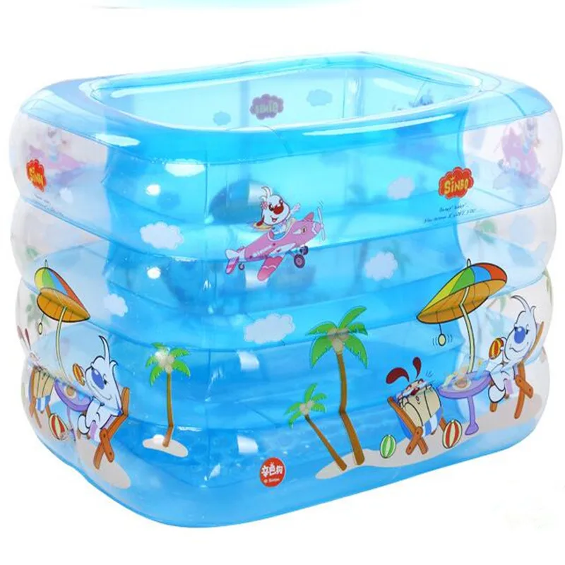 17 Baby Swimming Pool Inflatable Square Blue Eco-Friendly PVC Baby Pool Infants and Children's Wading Pool Large Swimming Barrel