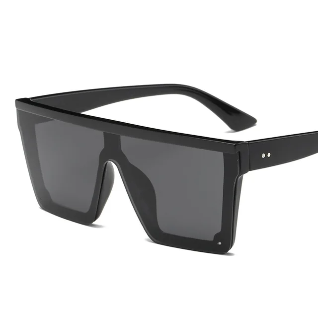 Male Flat Top Sunglasses Men Brand Black Square Shades UV400 Gradient