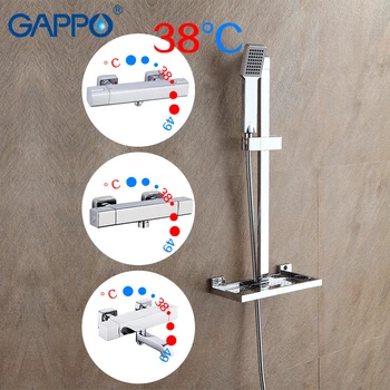

GAPPO Bathtub Faucets thermostatic shower faucet bathtub shower do anheiro extension shower rail holder adjustable slide bar