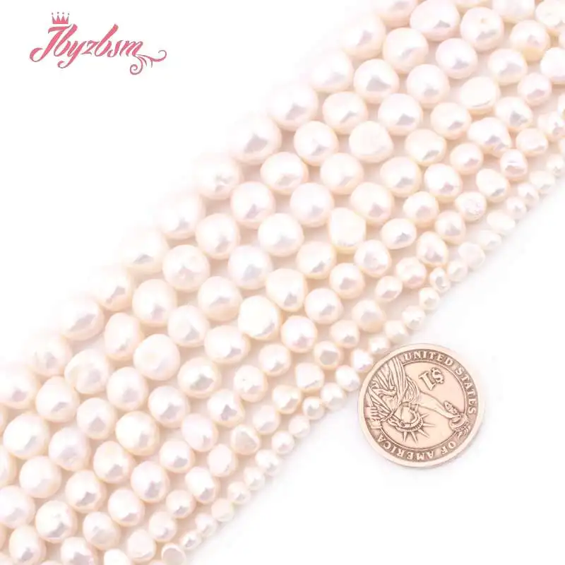 Бусины Из Натурального пресноводного жемчуга 15 дюймов 3 4/5 7/6 9 мм|gem stone beads|stone
