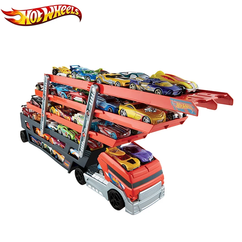 Hotwheels грузовик игрушка коробка для хранения автомобильный контейнер масштабируемый паркинг пол горячие колеса Транспорт Грузовик игрушки подарок на Рождество CKC09