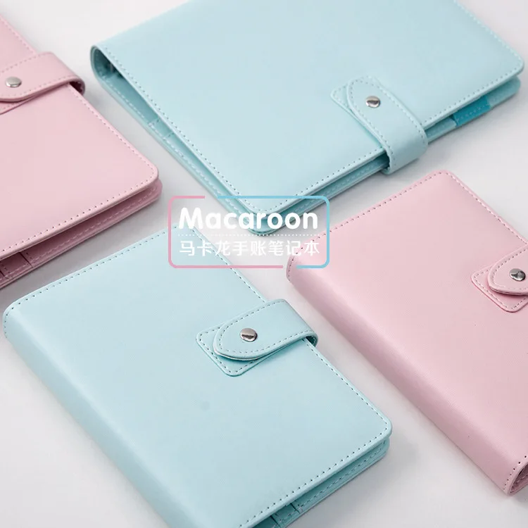 

Macaroon Color A5&A6 Book Cover Cute Hobonichi Style Notebook PU Leather Diary Journal Notepad Book Cover Kawaii Stationery