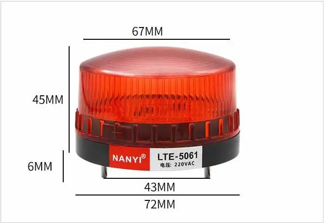 Сигнальная лампа, стробоскоПредупреждение ющий светильник, водонепроницаемый индикатор, светильник светодиодный, маленький мигающий светильник, безопасность(со звуком