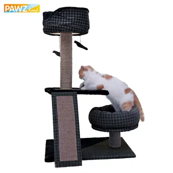 

New Cat Tree House Fashion Design with Cat Bed+Scratching Board Useful Toys for Big Cat/Kitten Play H100cm Warm Pet Bed