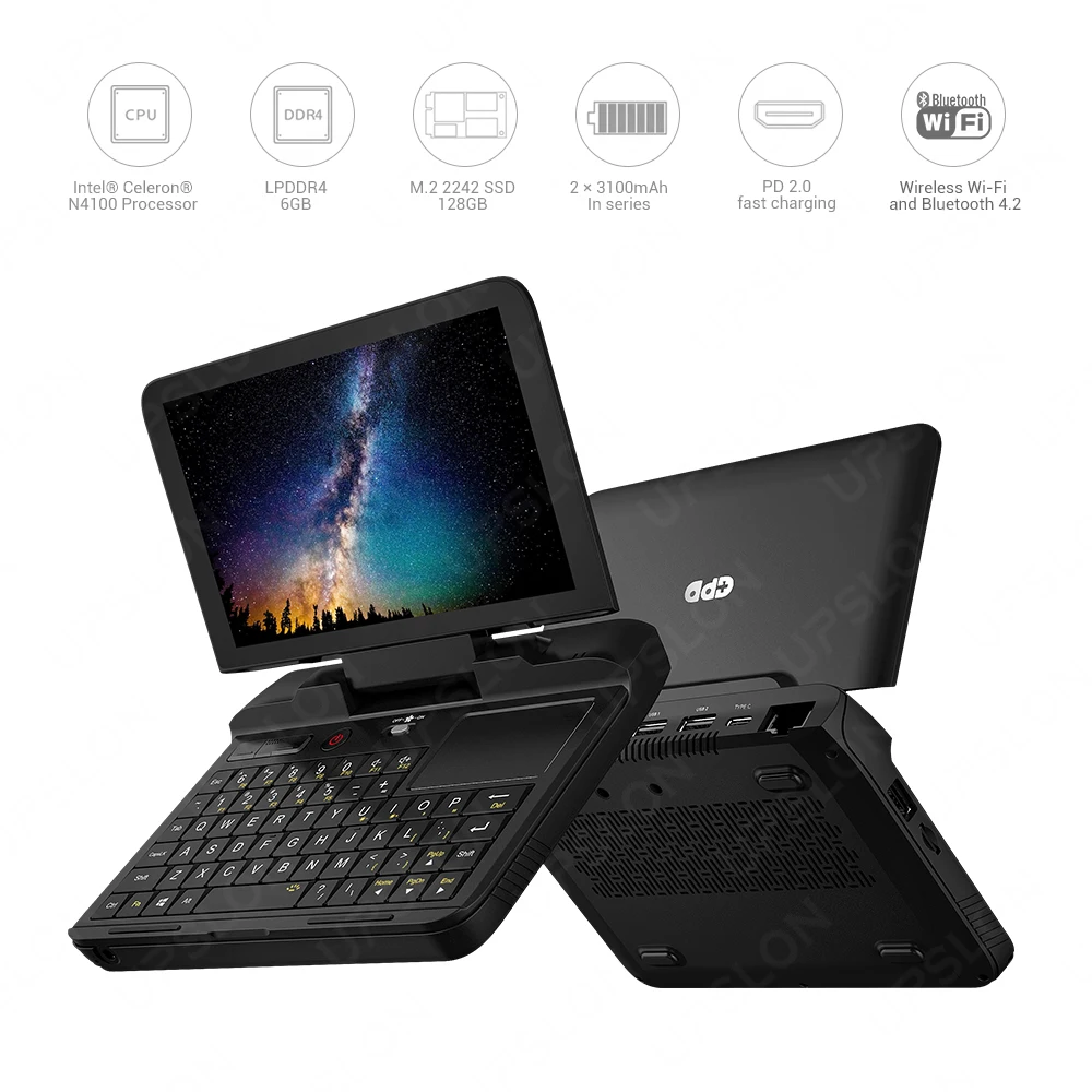 Мини ПК GPD MicroPC мини компьютер Windows 10 Ubuntu 6 ГБ ОЗУ 128 Гб SSD Wi Fi Bluetooth карманный