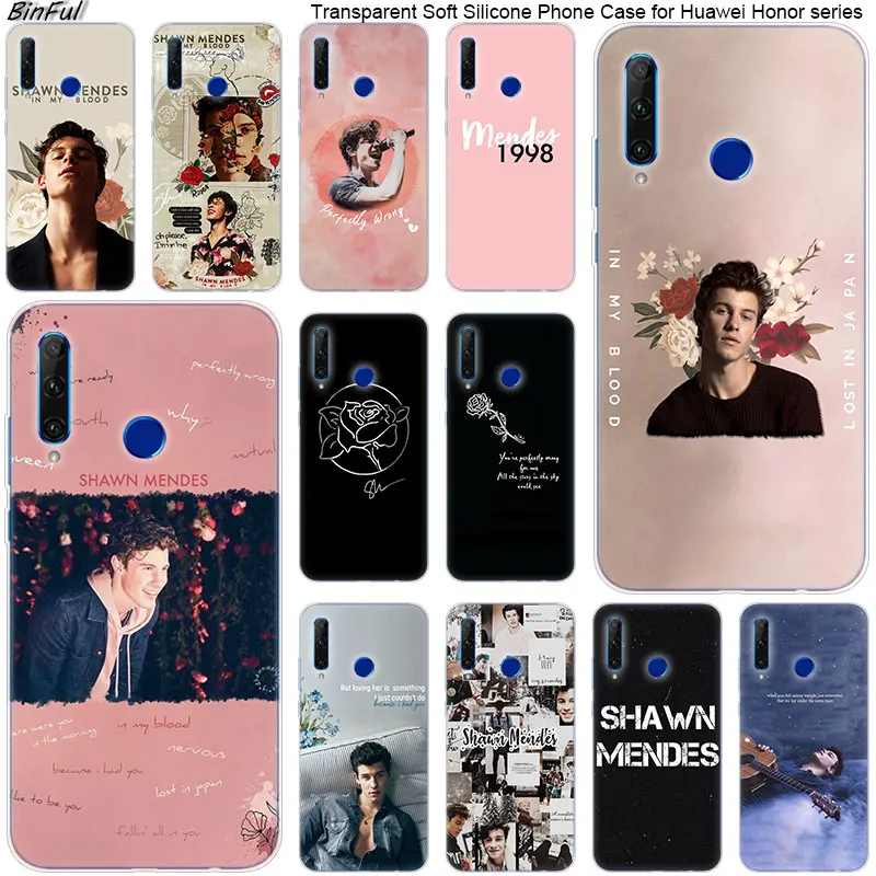 

Hot Shawn Mendes 98 Soft Silicone Phone Case for Huawei Honor 20 20i 10 9 8 Lite 8X 8C 8A 8S 7S 7A Pro View 20 Fashion Cover