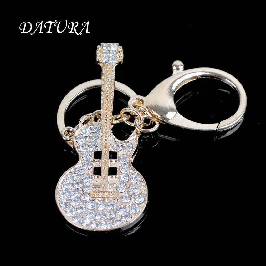 Fashion rhinestone gold crystal cello pendant quality chic Car key chain font b ring b font