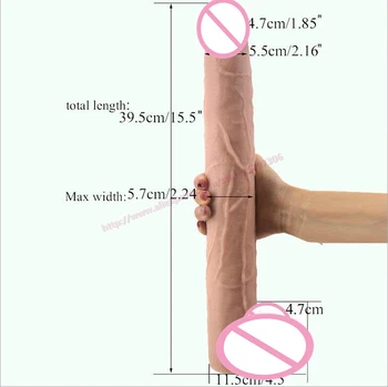 39.5cm Super Long Real Skin Giant Dildo For Female Masturbation fisting sex toy adult products sex shop 6