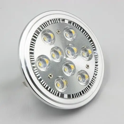 9ワットar111-ledライトdc12v-g53-led-850lmエピスターチップled照明ランプ60度商用光rohs-ce送料無料