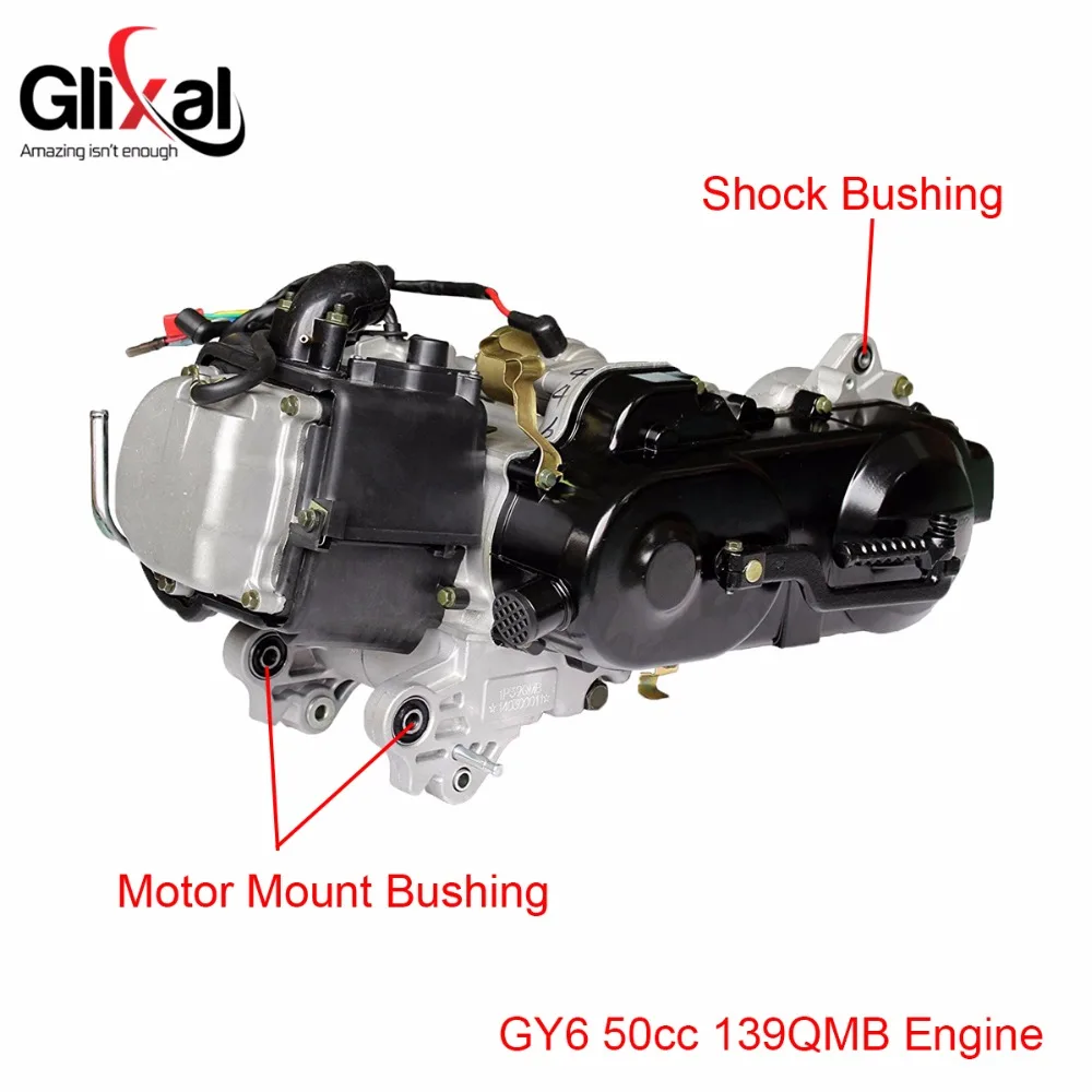 Buje de montaje de Motor Glixal GY6 50cc 125cc 150cc para 139QMB 152QMI 157QMJ Scooter chino ciclomotor ATV Go-Kart