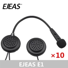 10 пакетов ejeas E1 Bluetooth мотоциклетный шлем динамик мото гарнитура для общения мягкий микрофон беспроводной гарнитура