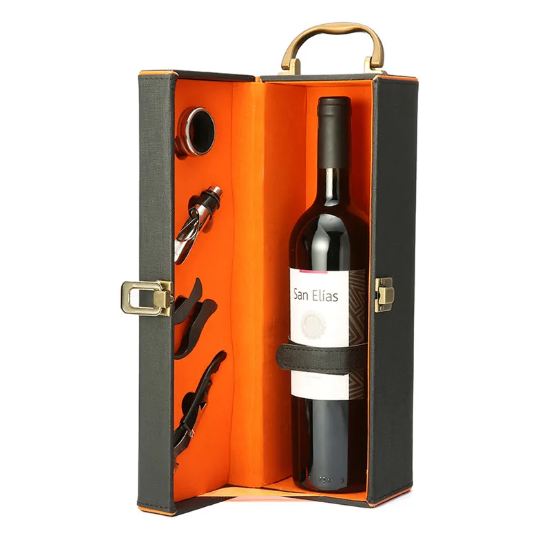 

The New Wine Gift Box Single Packs With Hippocampus 4 Sets of Wine Pourers Openers Corkscrews Collar Cutter Bar Tools