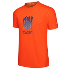 Полиэстер гимнастическая майка спортивная футболка мужская Спортивная, с коротким рукавом рубашка мужская тренировка тренировочные футболки Фитнес Топ Спортивная футболка