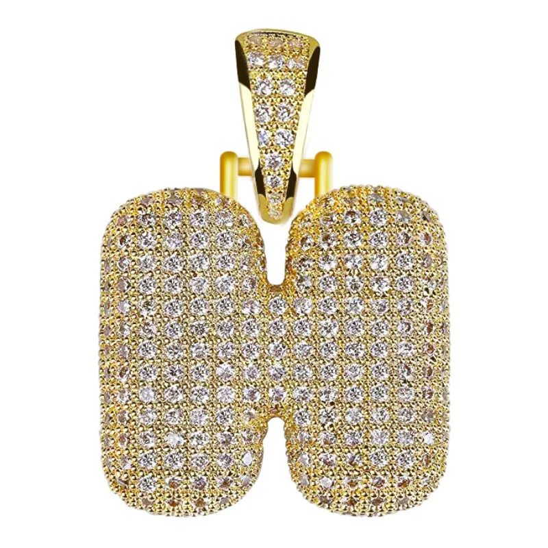 Модное A-Z 26 ожерелье с подвеской в виде буквы s унисекс женское мужское золотое ожерелье из нержавеющей стали со стразами - Окраска металла: N036-H