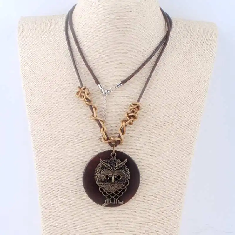 Винтажное ожерелье цепочка с подвеской в виде совы|rope chain necklace|chain necklaceowl pendant |
