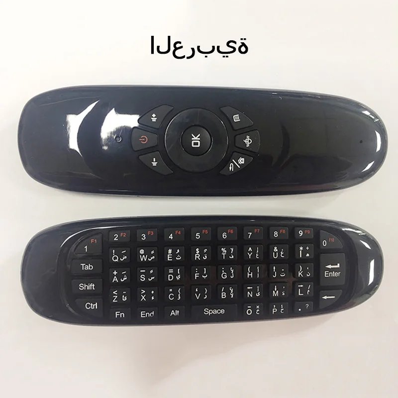 Airmouse беспроводной Keybord русский и английский датчик движения 2,4 ГГц мини перезаряжаемая клавиатура умный пульт дистанционного управления Smart tv - Цвет: Arabic