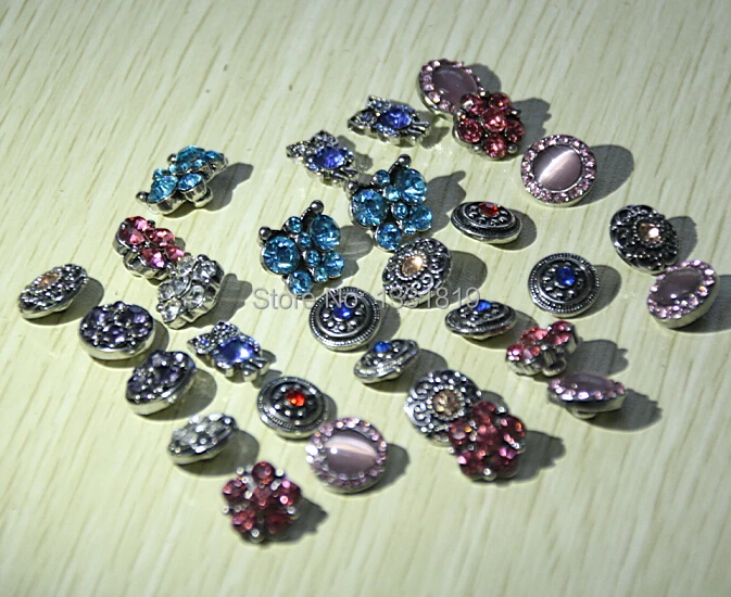 

100pcs/lot 12mm Mix Many Styles Metal Snap Button Fit For Ginger Snap Leather Bracelet Jewelry Free ePacket Ship