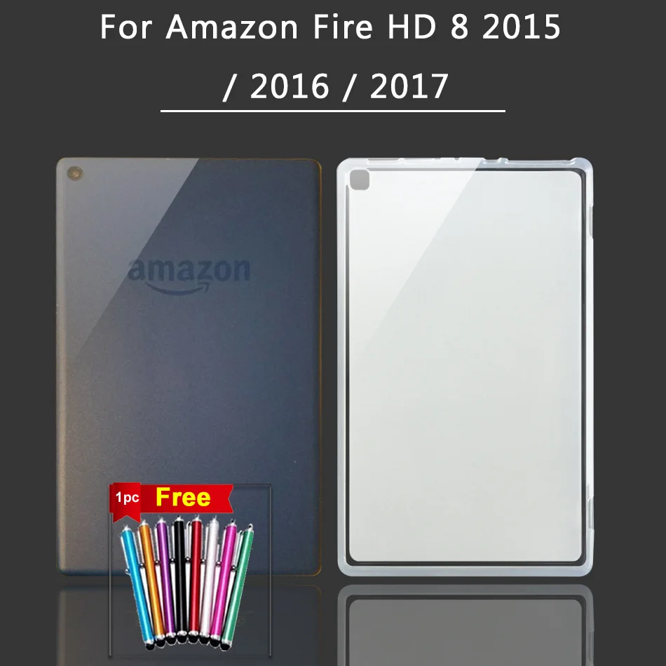 Классический мягкий чехол из ТПУ для Amazon Kindle Paperwhite 1 2 3 4 10th /Fire HD 7 8 10/Kindle Fire HDX 7 8,9 силиконовый чехол - Цвет: HD8 2015 2016 2017