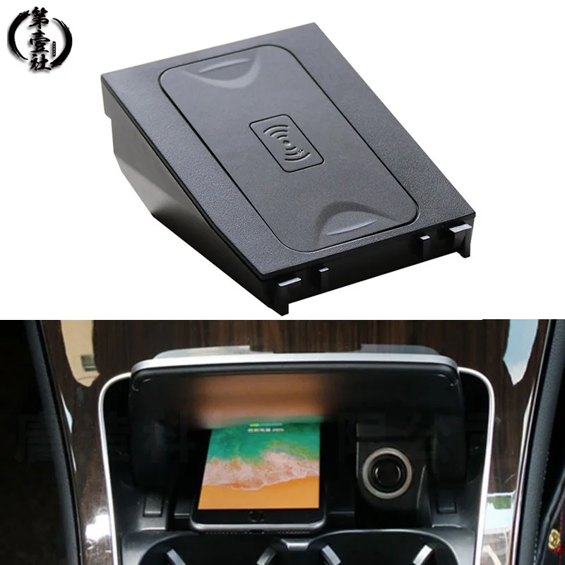 Автомобильное беспроводное зарядное устройство Qi Быстрая зарядка зарядное устройство коробка автомобильные крепления держатель для Mercedes Benz W205 C200 C300 C180 GLC C Класс-18