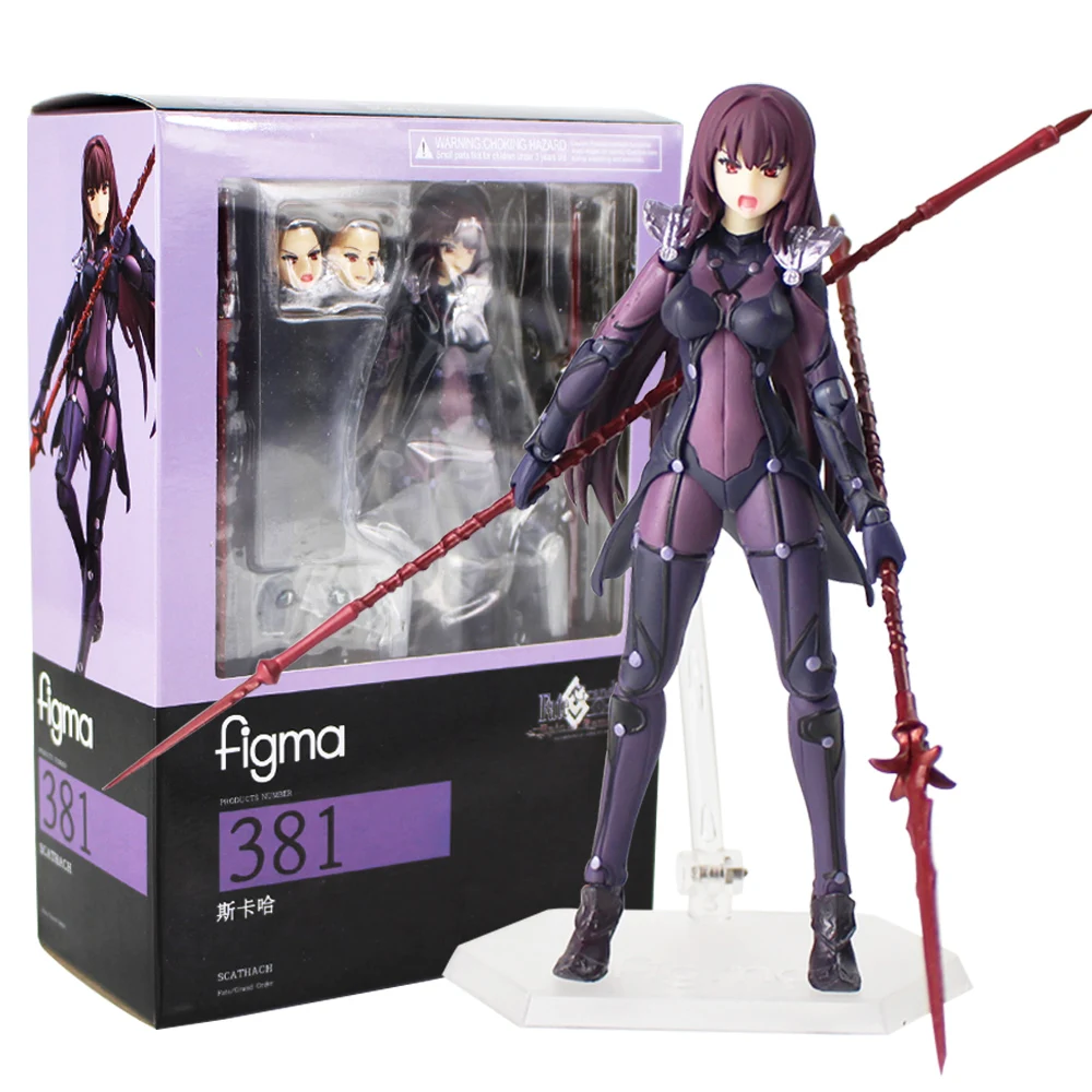 

15cm Anime Fate Grand Order Lancer Scathach Figma 381 Movable Figurine PVC Action Figure Collection Model Kids Toys Doll