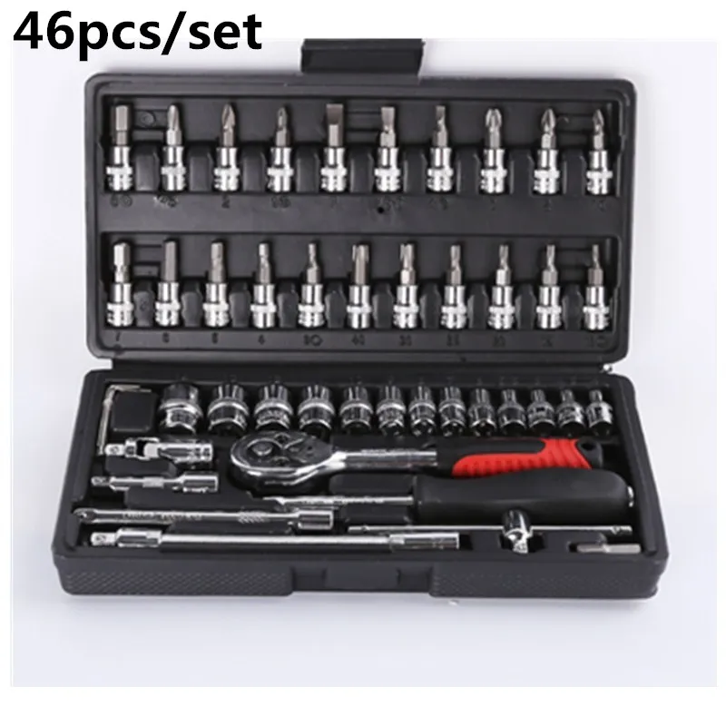 

46/40PC set Tool Set Hand Tools for Car Repair Ratchet Spanner Wrench Socket Set Professional Car Repair Tool Kits