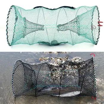

Outdoor Fishing Net Spring Cage Automatic Folding Lobster Cage 4 Layer Portable Bait Lobster Cage Fishing Tool