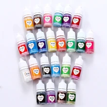 1 шт 24-Цвет косметика парфюмерия диспенсер 5 мл кружевные шелковые трусики перламутрового оттенка пигментный порошок MICA Радуга УФ эпоксидной смолы для ювелирных изделий Трафаретный вырубной штамп Бумага декор поделки своими руками