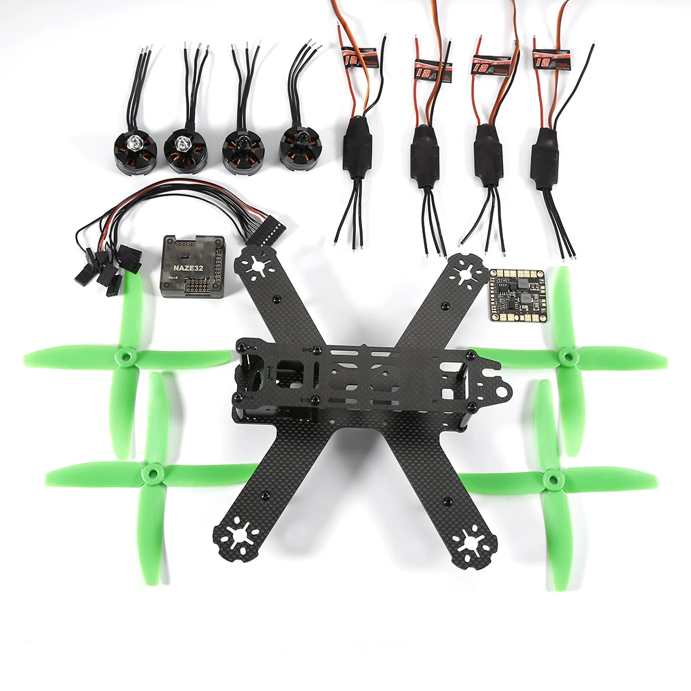 

New Brand Mini Quadcopter Support various airframe FPV DIY 210 Mini Drone Carbon Fiber frame set w/ 2204 2300kv MRRC 12A RC ESC