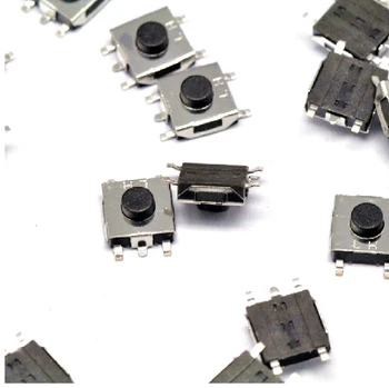 

100pcs 6*6*3.4mm The patch 5pin Tactile Push Button Switch Black button Waterproof copper head cooker switch