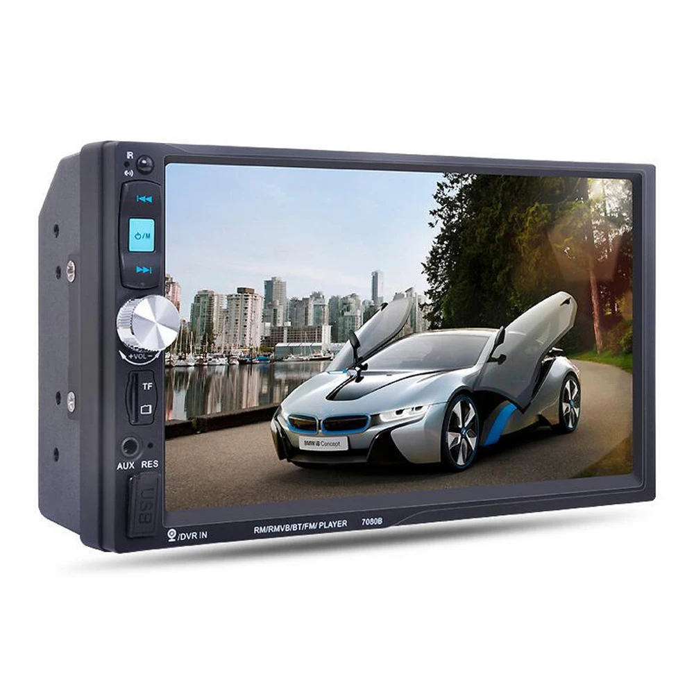 

2 Din 7'' Car Radio Player Audio Stereo Bluetooth MP3 MP5 FM AUX Player Multiple Languages Menu Autoradio