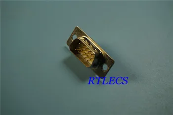 

20Pcs D-SUB Connector 15 Position Plug Male Pins Solder Wire Type Adapter Tin VGA Connector Gold Plate Machine Pins High End