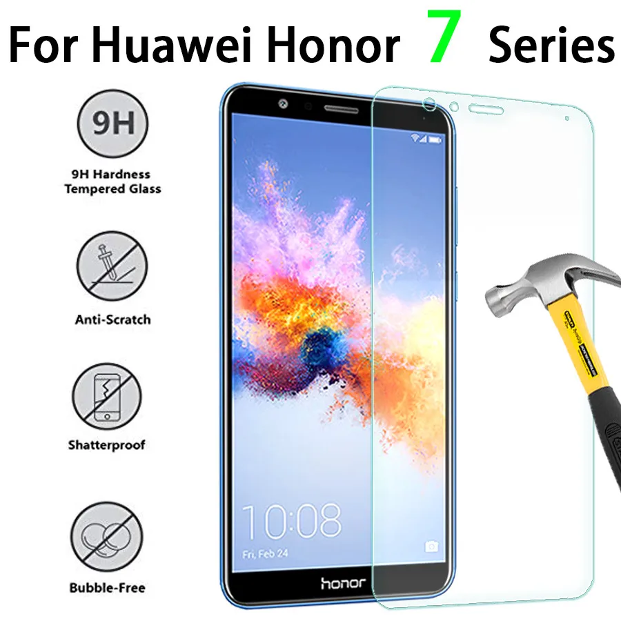 

Honor 7X protective glass on for huawei honer 7A 7C Pro screen protector hauwei 7 X A C X7 A7 C7 safety tempered glas film 9H