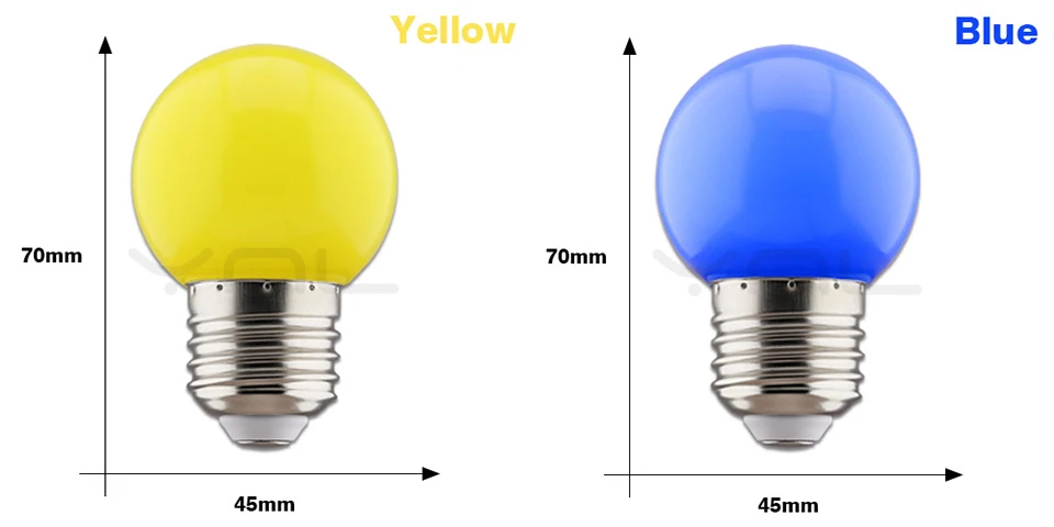 20 штук Bombillas E27 светодио дный лампы 220 В G45 красочные лампада RGB светодио дный свет SMD 2835 Красочные луковицы фонарик Lamparas светодио дный лампа