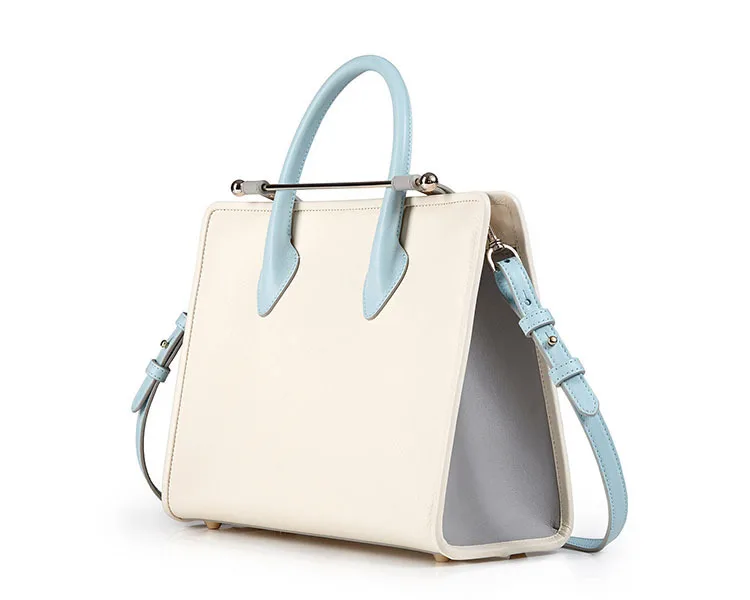Summer New Leather Handbag with Oblique Sway Fashion Ladies'bags with All Sets of Stereotyped Chain Bags