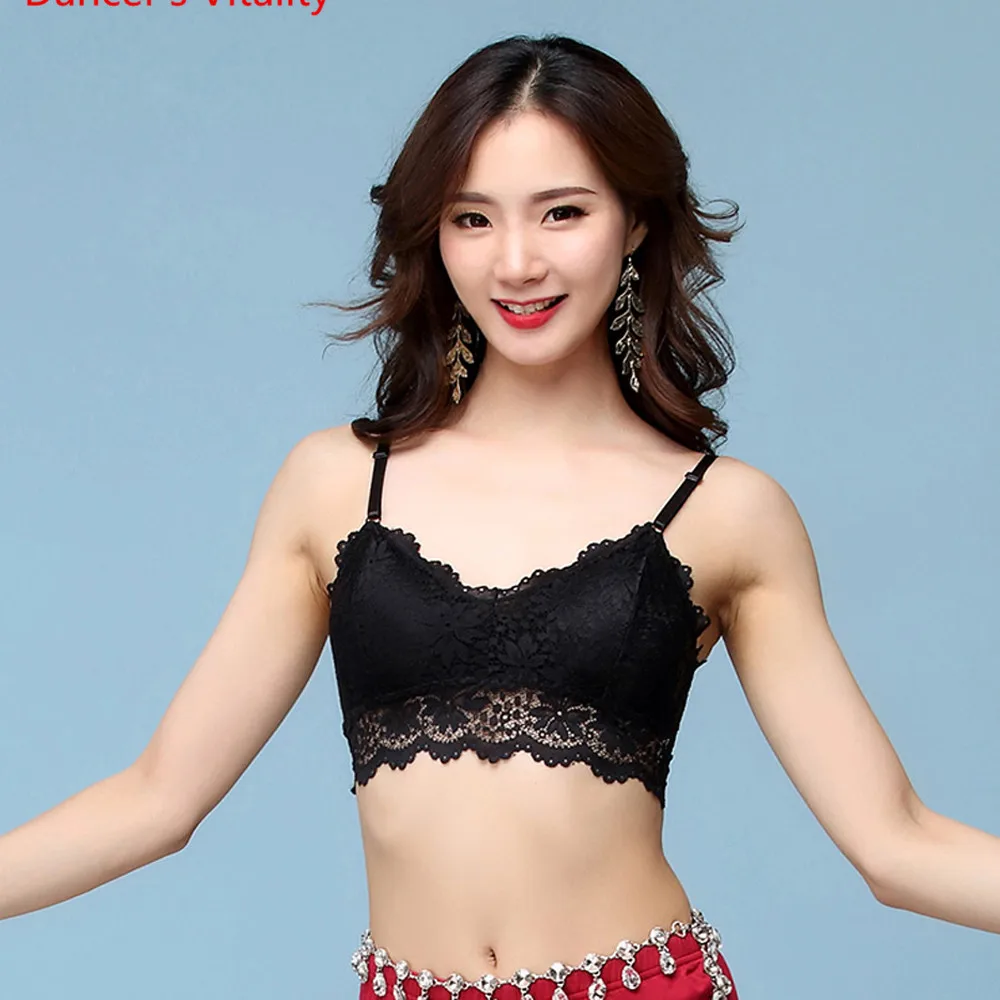 

2018 New Women Belly Dance Costume Lace Vest Sexy Bellydancebra Underwear Practice Clothes