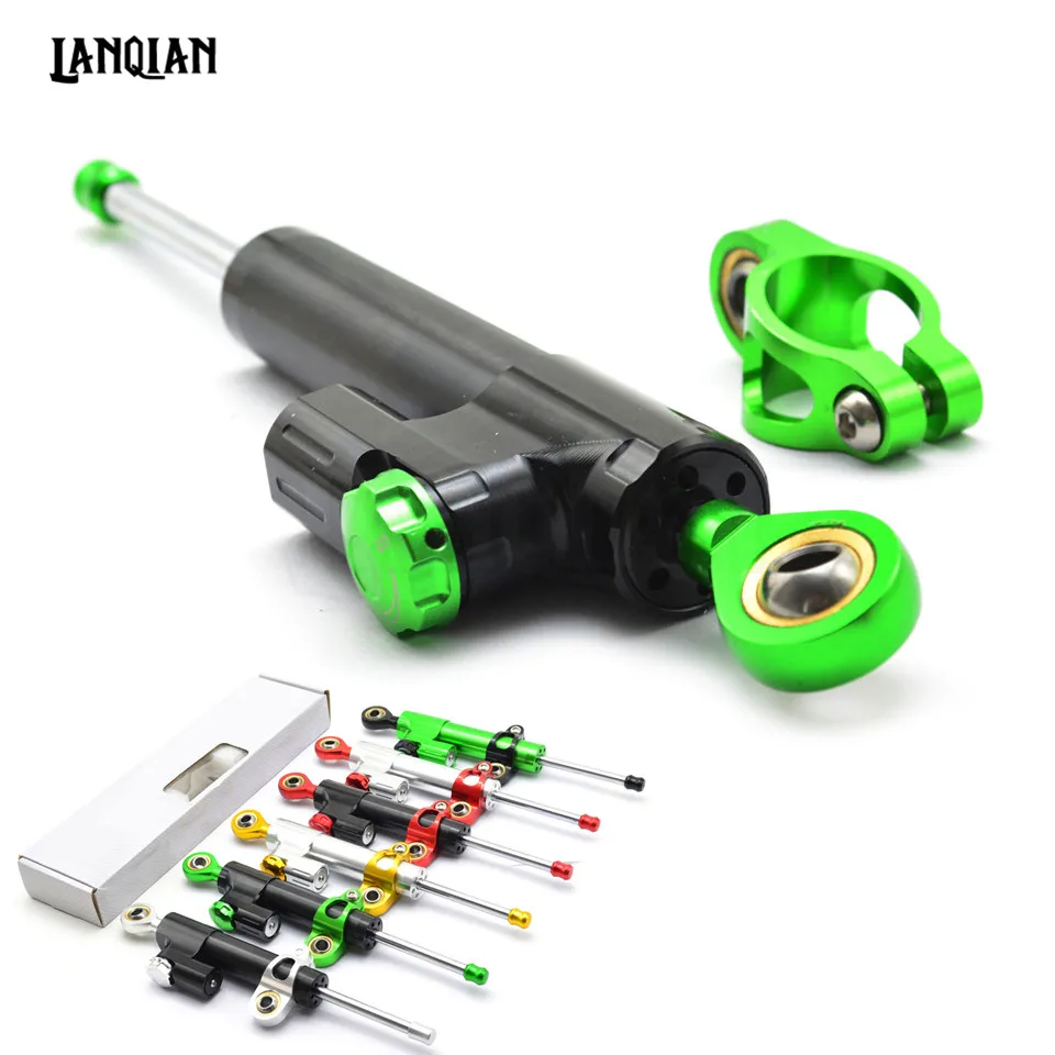 

motorcycle CNC Damper Steering Stabilizer Moto Linear Reversed Safety Control For KAWASAKI Ninja 300 250 H2R ZX-6R ZX-14R ZX-10R