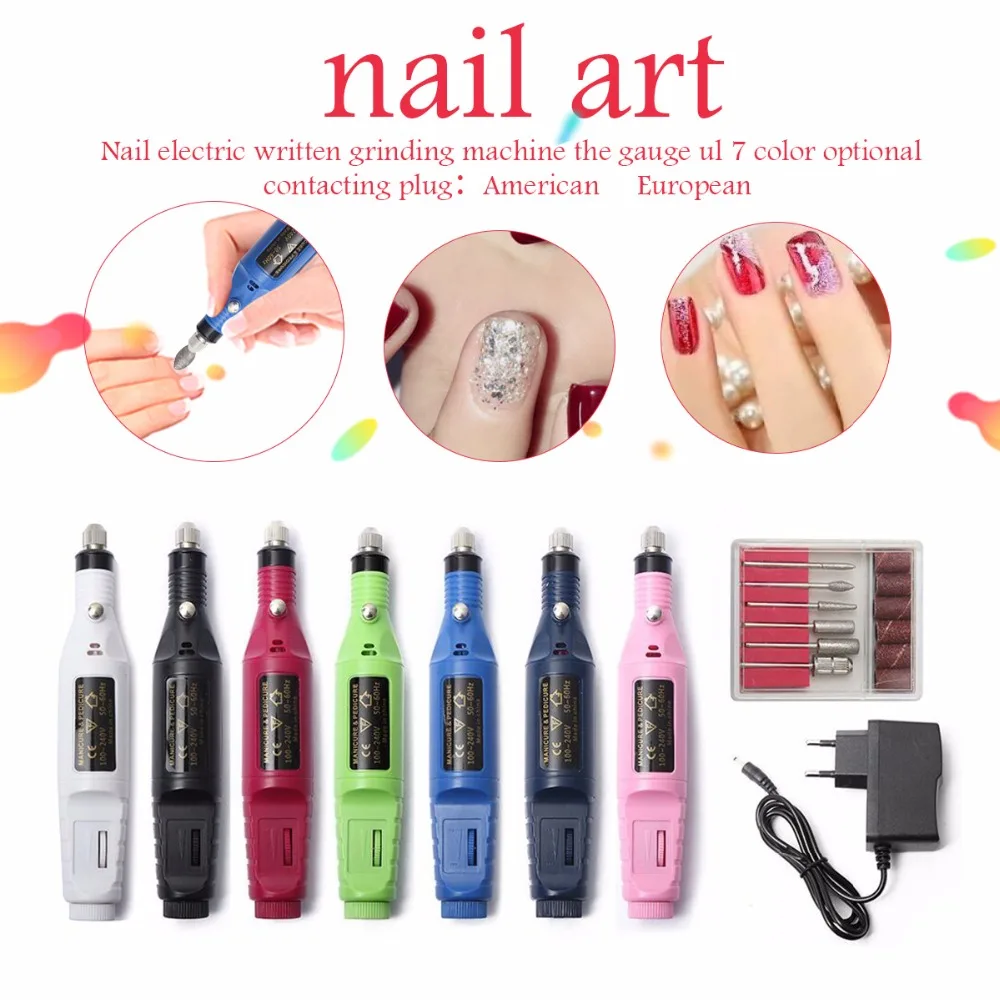 

Pen type Electric Nail Drill Bits Set Mill Cutter Machine For Manicure Nail Tips Manicure Electric Nail Pedicure File Nails Tool