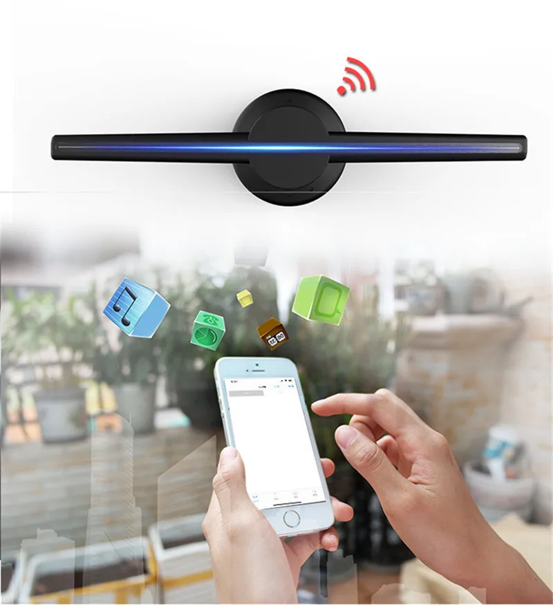 

3d Hologram Projector Logo Projector Hologram Fan Holographic Projector Advertising Led Logo Projector Publicidad 320Leds Lights