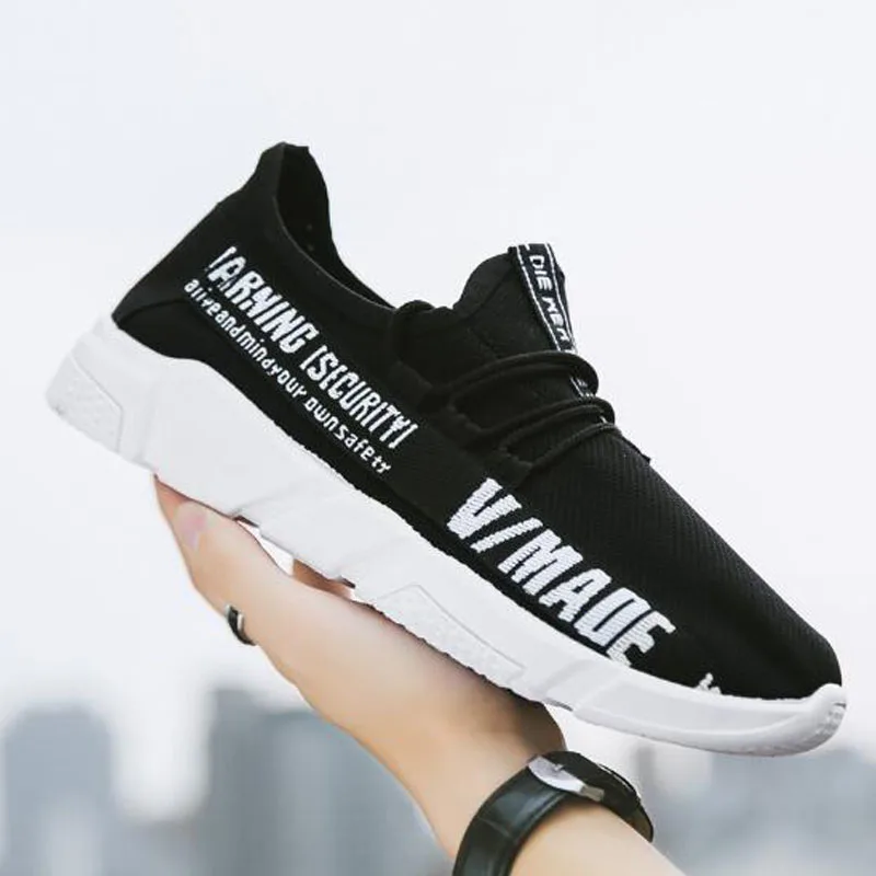 2019 New Spring And Autumn Men Sports Shoes College Style Wild Casual Breathable Men's Shoes Letter Decoration Walking Shoes
