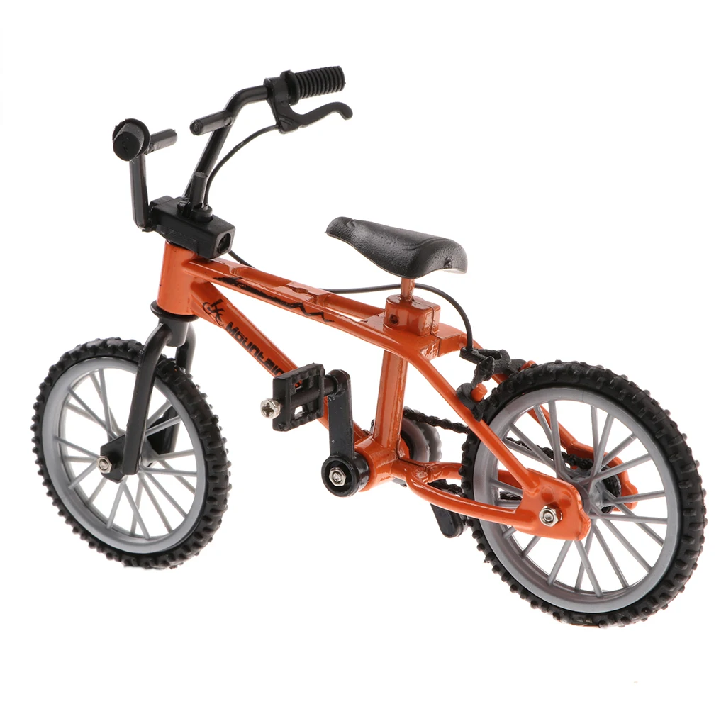 1/24th Orange Alloy Mountain Bicycle Model Toy Miniature Finger Bike