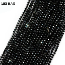 Meihan(10 нитей/набор) натуральный 2 мм шпинель граненный круглый амулет со свободно насаженным бисером драгоценный камень для изготовления ювелирных изделий