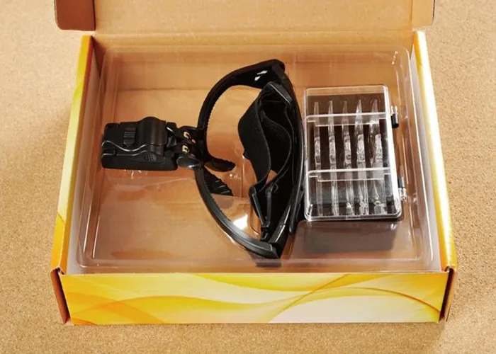 

1 sets1.0x1.5x2.0x2.5x3.5 magnification professional mignifying glass with 2 led lamps headband interchangeable by free shipping