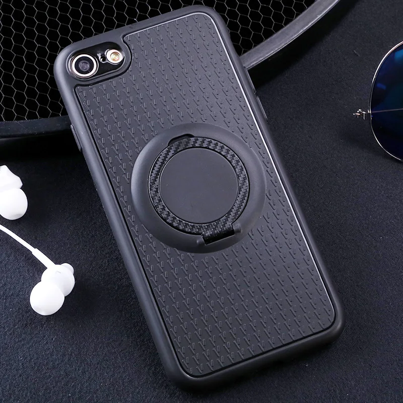 

New 90 Degrees Rotation Ring Holder Case For fundas iPhone 8 7 6 6s Plus Magnetic Mobile Phone Holder Case For iphone7 360 Case
