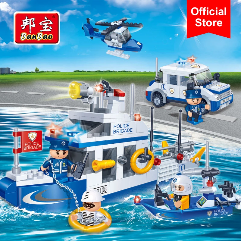 Игрушечные строительные блоки BanBao 8342 для детей друзей водяного патруля