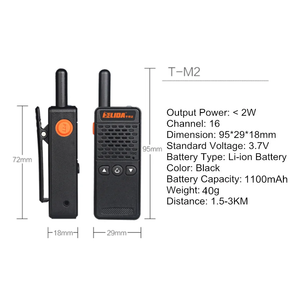 Power Mini Walkie Talkie, Hotel, Outdoor, Dispatching, 16 Channel, 400-520MHz, CE, FCC, 2W, 1Pc 5